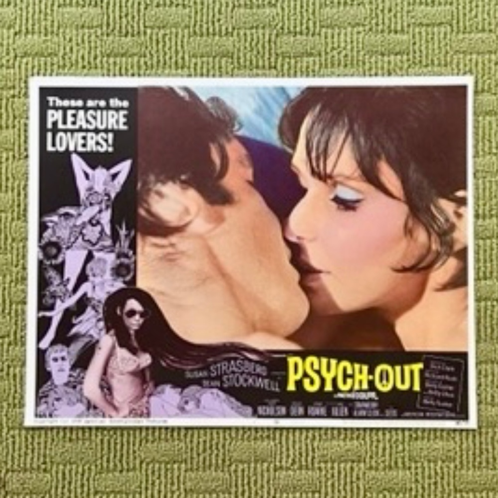 SIX "PSYCH-OUT" MOVIE CARDS SET - JACK NICHOLSON, BRUCE DERN, SUSAN STRASBERG